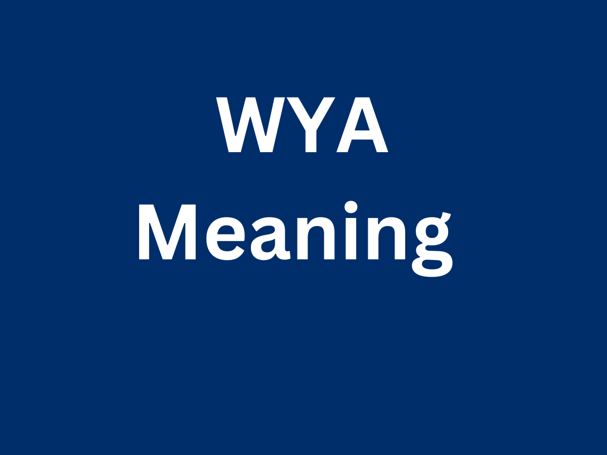 What Does WYA Mean In Texting?
